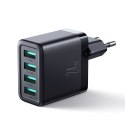 Ładowarka sieciowa 4x USB-A 24W 4.8A czarna