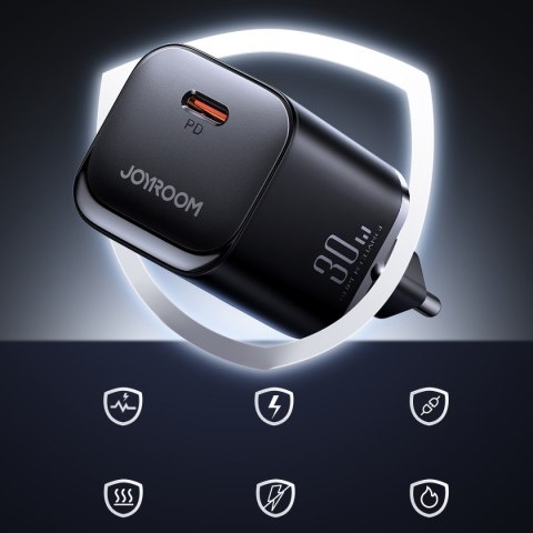 Ładowarka sieciowa Speed Series 30W USB-C PD QC AFC FCP czarna Ładowarka sieciowa Speed Series 30W USB-C PD QC AFC FCP czarna