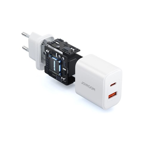 Ładowarka sieciowa USB-A USB-C PD 20W + kabel USB-C JR-TCF05 biała Ładowarka sieciowa USB-A USB-C PD 20W + kabel USB-C JR-TCF05 biała