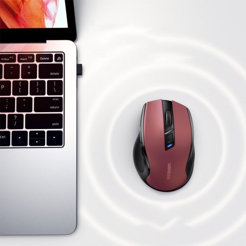 Precyzyjna mysz bezprzewodowa USB 2.4GHz Bluetooth 5.0 optyczna 4000 DPI czerwona Precyzyjna mysz bezprzewodowa USB 2.4GHz Bluetooth 5.0 optyczna 4000 DPI czerwona