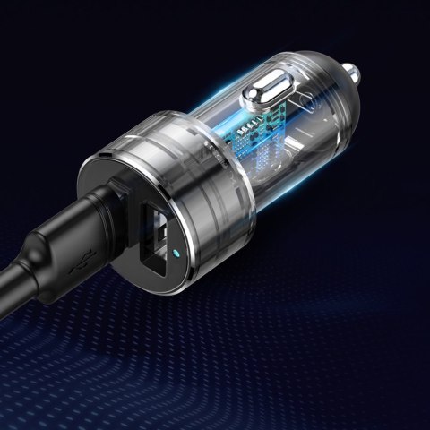 Rozdzielacz gniazda zapalniczki samochodowej ładowarka 2x USB 3.1A 17W czarny Rozdzielacz gniazda zapalniczki samochodowej ładowarka 2x USB 3.1A 17W czarny