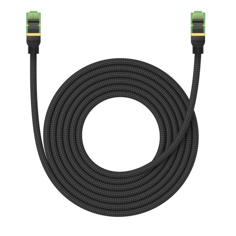Szybki kabel sieciowy LAN RJ45 cat.8 40Gbps pleciony 5m czarny Szybki kabel sieciowy LAN RJ45 cat.8 40Gbps pleciony 5m czarny