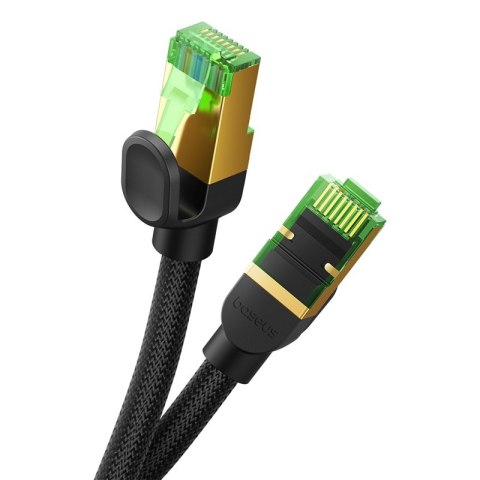Szybki kabel sieciowy LAN RJ45 cat.8 40Gbps pleciony 5m czarny Szybki kabel sieciowy LAN RJ45 cat.8 40Gbps pleciony 5m czarny