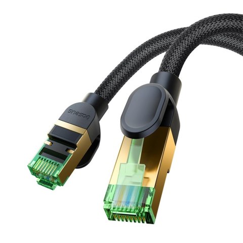 Szybki kabel sieciowy LAN RJ45 cat.8 40Gbps pleciony 5m czarny Szybki kabel sieciowy LAN RJ45 cat.8 40Gbps pleciony 5m czarny