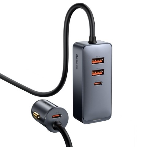 Ładowarka samochodowa Share Together 2x USB 2x USB-C 120W PPS QC PD szary Ładowarka samochodowa Share Together 2x USB 2x USB-C 120W PPS QC PD szary