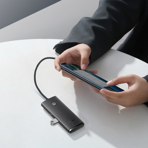 Lite Series przejściówka HUB USB-C 4x USB 3.0 25cm czarny Lite Series przejściówka HUB USB-C 4x USB 3.0 25cm czarny