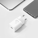 Szybka ładowarka sieciowa Si 25W 3A z kablem USB-C 1m biały