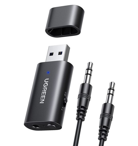 Transmiter bezprzewodowy nadajnik + odbiornik Bluetooth 5.1 adapter audio 3.5mm mini jack czarny