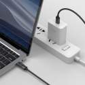 Kabel przewód USB-C z wyświetlaczem LED 100W 1.2m czarny