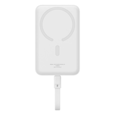Mini Powerbank MagSafe 10000mAh 30W z kablem USB-C 0.3m biały Mini Powerbank MagSafe 10000mAh 30W z kablem USB-C 0.3m biały