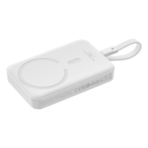 Mini Powerbank MagSafe 10000mAh 30W z kablem USB-C 0.3m biały Mini Powerbank MagSafe 10000mAh 30W z kablem USB-C 0.3m biały