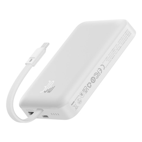 Mini Powerbank MagSafe 10000mAh 30W z kablem USB-C 0.3m biały Mini Powerbank MagSafe 10000mAh 30W z kablem USB-C 0.3m biały