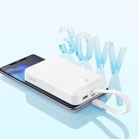 Mini Powerbank MagSafe 10000mAh 30W z kablem USB-C 0.3m biały Mini Powerbank MagSafe 10000mAh 30W z kablem USB-C 0.3m biały
