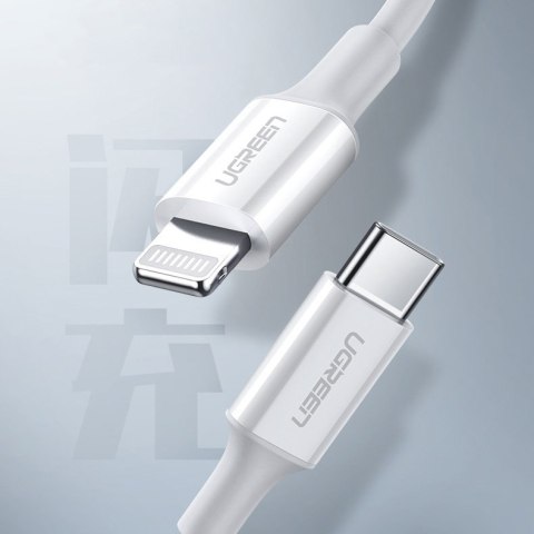 Kabel przewód do iPhone MFi USB-C - Lightning 20W 3A 1.5m biały Kabel przewód do iPhone MFi USB-C - Lightning 20W 3A 1.5m biały