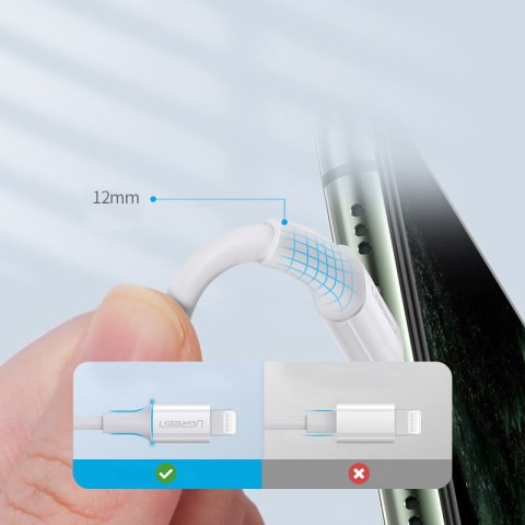 Kabel przewód do iPhone MFi USB-C - Lightning 20W 3A 1.5m biały Kabel przewód do iPhone MFi USB-C - Lightning 20W 3A 1.5m biały