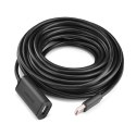 Przedłużacz kabel aktywny USB 2.0 480Mbps 10m czarny