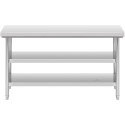 Stół blat roboczy stalowy nierdzewny z 2 półkami 150x70cm