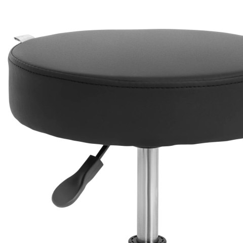 Taboret stołek kosmetyczny na kółkach do 150 kg WORCESTER - czarno złoty Taboret stołek kosmetyczny na kółkach do 150 kg WORCESTER - czarno złoty