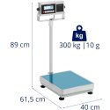 Waga platformowa z drukarką etykiet LCD 60 x 45 cm 300 kg / 10 g