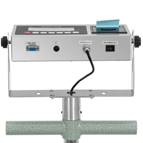 Waga platformowa z drukarką etykiet na kółkach LCD 60 x 50 cm 600 kg / 100 g Waga platformowa z drukarką etykiet na kółkach LCD 60 x 50 cm 600 kg / 100 g