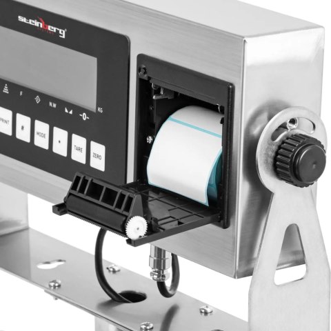 Waga platformowa z drukarką etykiet na kółkach LCD 60 x 50 cm 600 kg / 100 g Waga platformowa z drukarką etykiet na kółkach LCD 60 x 50 cm 600 kg / 100 g