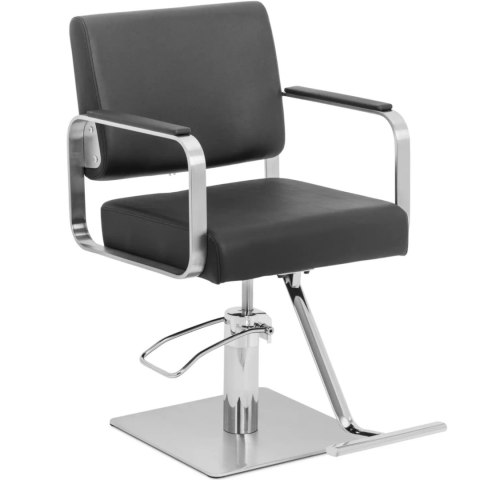 Fotel fryzjerski barberski kosmetyczny z podnóżkiem Physa OTLEY - czarno srebrny Fotel fryzjerski barberski kosmetyczny z podnóżkiem Physa OTLEY - czarno srebrny