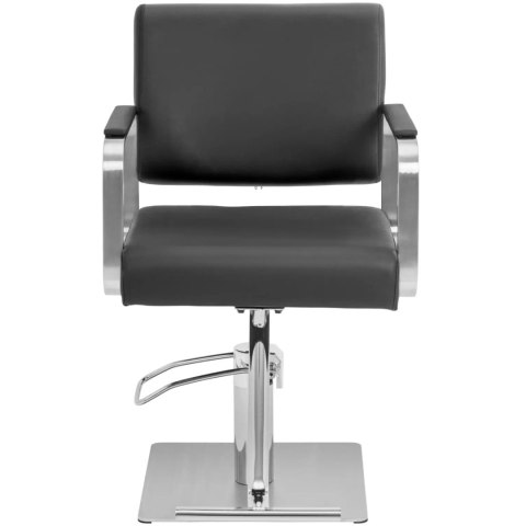 Fotel fryzjerski barberski kosmetyczny z podnóżkiem Physa OTLEY - czarno srebrny Fotel fryzjerski barberski kosmetyczny z podnóżkiem Physa OTLEY - czarno srebrny