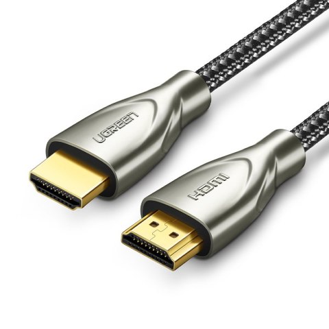 Wytrzymały kabel przewód HDMI 2.0 4K 60Hz w oplocie 1m szary