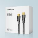 Wytrzymały kabel przewód HDMI 2.0 4K 60Hz w oplocie 1m szary