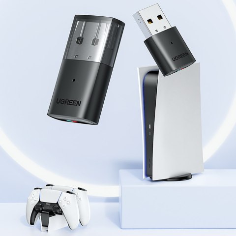 Adapter transmiter Bluetooth do słuchawek Playstation Nintendo Switch czarny Adapter transmiter Bluetooth do słuchawek Playstation Nintendo Switch czarny