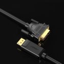 Kabel przewód DisplayPort - DVI 2m pozłacane wtyki czarny