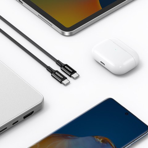 Kabel przewód USB-C 100W 5A PD 480Mbps 2m czarny Kabel przewód USB-C 100W 5A PD 480Mbps 2m czarny