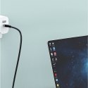 Kabel przewód w oplocie USB-C szybkie ładowanie PD 100W 1m czarny