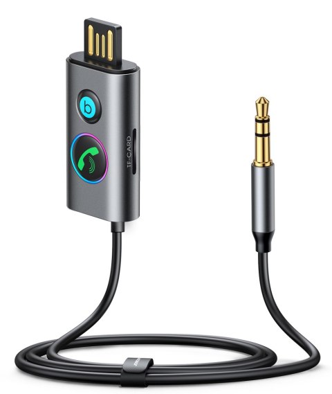 Samochodowy bezprzewodowy odbiornik nadajnik Audio USB AUX TF Card JR-CB7 szary Samochodowy bezprzewodowy odbiornik nadajnik Audio USB AUX TF Card JR-CB7 szary