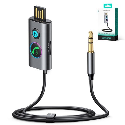 Samochodowy bezprzewodowy odbiornik nadajnik Audio USB AUX TF Card JR-CB7 szary Samochodowy bezprzewodowy odbiornik nadajnik Audio USB AUX TF Card JR-CB7 szary