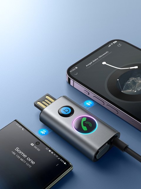 Samochodowy bezprzewodowy odbiornik nadajnik Audio USB AUX TF Card JR-CB7 szary Samochodowy bezprzewodowy odbiornik nadajnik Audio USB AUX TF Card JR-CB7 szary