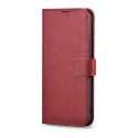 Skórzane etui portfel do Galaxy S22+ Leather Wallet Case bordowy