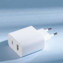 Szybka ładowarka sieciowa Xiaomi Travel Charger Combo USB / USB-C 33W PD biała