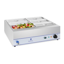 BEMAR PODGRZEWACZ WODNY Z KRANEM 6 X GN 1/3 2000W 230V ROYAL CATERING