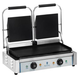 KONTAKT GRILL KONTAKTOWY DWUSTRONNY PODWÓJNY GŁADKI 3600W 230V ROYAL CATERING