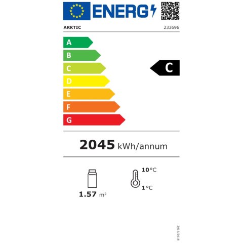 WITRYNA CHŁODNICZA PRZESZKLONA 280L 5 PÓŁEK ARKTIC HENDI 233696 WITRYNA CHŁODNICZA PRZESZKLONA 280L 5 PÓŁEK ARKTIC HENDI 233696