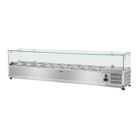 NADSTAWA CHŁODNICZA ZE SZKLANĄ OSŁONĄ 9X GN1/3 200CM NADSTAWA CHŁODNICZA ZE SZKLANĄ OSŁONĄ 9X GN1/3 200CM