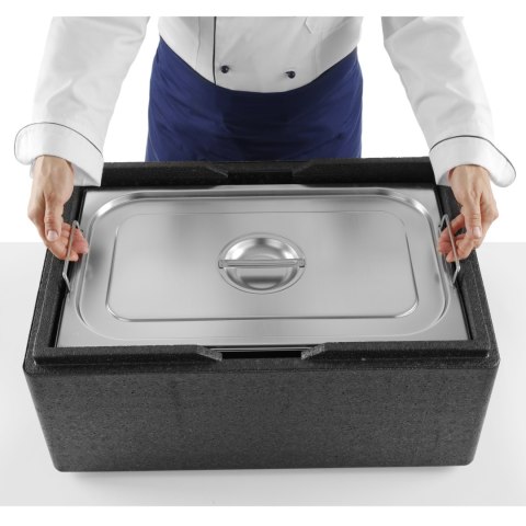 POJEMNIK GASTRONOMICZNY GN 2/3 Z CHOWANYMI UCHWYTAMI 354X325X200MM 17L HENDI 817254 POJEMNIK GASTRONOMICZNY GN 2/3 Z CHOWANYMI UCHWYTAMI 354X325X200MM 17L HENDI 817254