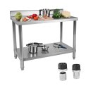 STÓŁ BLAT ROBOCZY GASTRONOMICZNY Z RANTEM STALOWY NIERDZEWNY 120X60CM