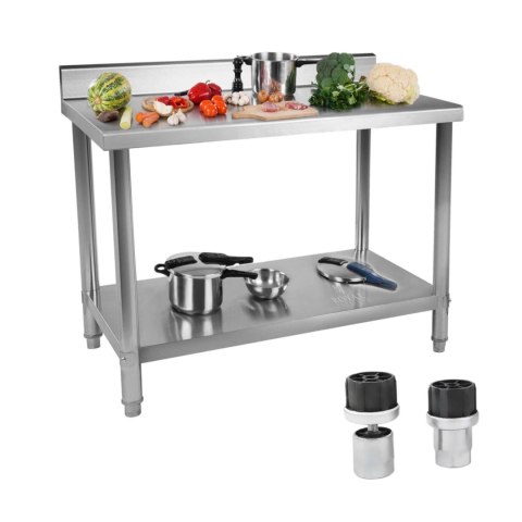 STÓŁ BLAT ROBOCZY GASTRONOMICZNY Z RANTEM STALOWY NIERDZEWNY 120X60CM