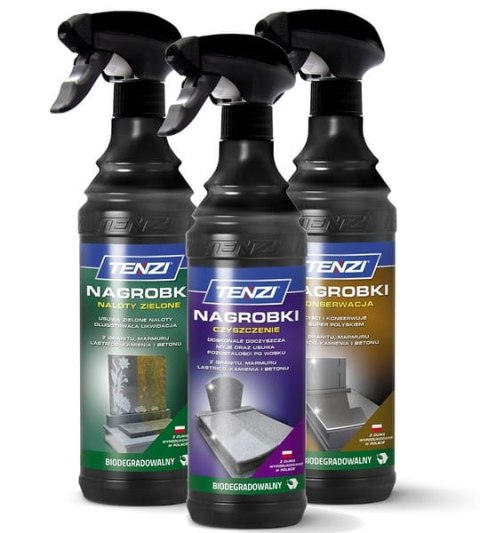Zestaw TENZI Do Czyszczenia I Konserwacji Nagrobków 3x600ml Zestaw TENZI Do Czyszczenia I Konserwacji Nagrobków 3x600ml