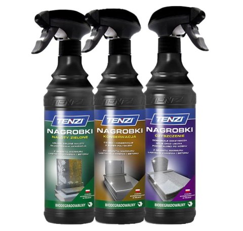 Zestaw TENZI Do Czyszczenia I Konserwacji Nagrobków 3x600ml Zestaw TENZI Do Czyszczenia I Konserwacji Nagrobków 3x600ml