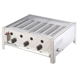 GRILL GAZOWY GASTRONOMICZNY 3 - PALNIKOWY Z RUSZTEM RASCAL 10 KW