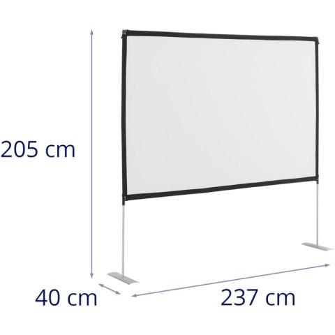Ekran projekcyjny podłogowy składany 100'' 228 x 133 cm 16:9 Ekran projekcyjny podłogowy składany 100'' 228 x 133 cm 16:9