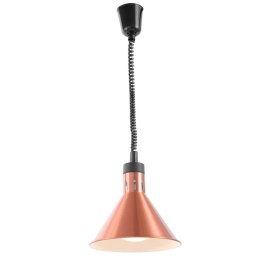 LAMPA DO PODGRZEWANIA POTRAW - WISZĄCA STOŻKOWA MIEDZIANA 250W